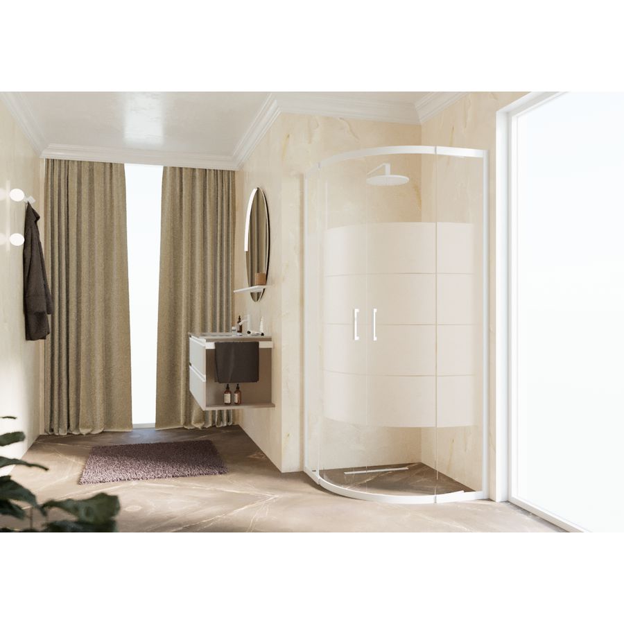 Cab. Zeph 2.0 R 100 Verst. 98,5-101,5cm Strip Motief Wit Mat