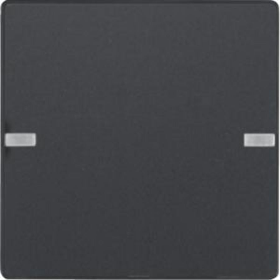 Drukknop opzetmodule 1-v tekstv. berker Q.1/Q.3/Q.7 antraciet