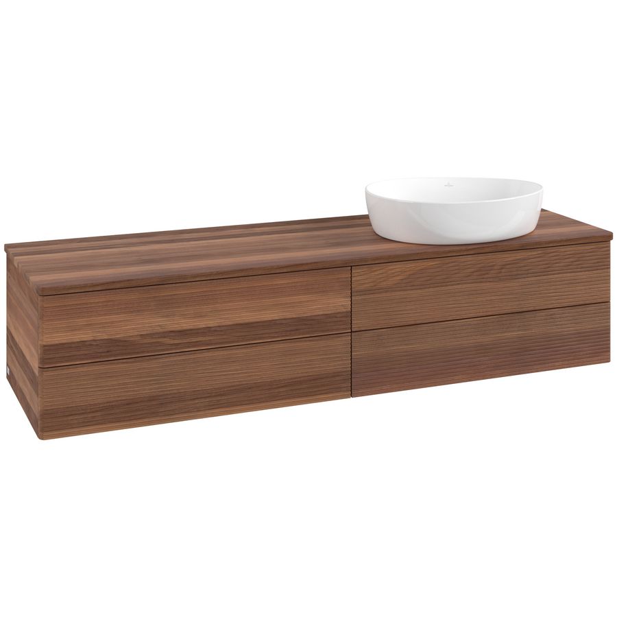 Wastafelonderkast Antao 1600x360x500mm Warm Walnut L27112HM