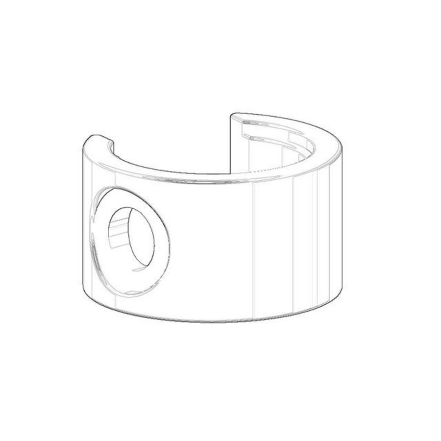 Houder v. handdouche Vork 20x35x31mm chr