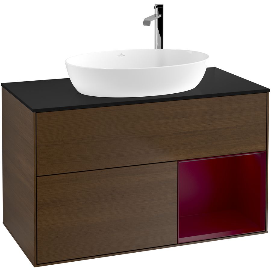Wastafelonderkast Finion 1000x603x501mm W.Veneer F902HBGN