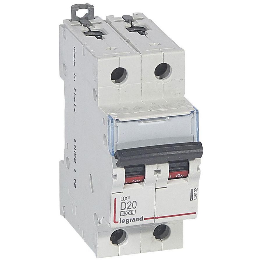 Installatieautomaat DX³ 6000A/10kA 2-polig D-karakteristiek 20A