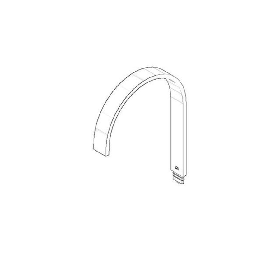 Uitloop 35x11x220mm chr