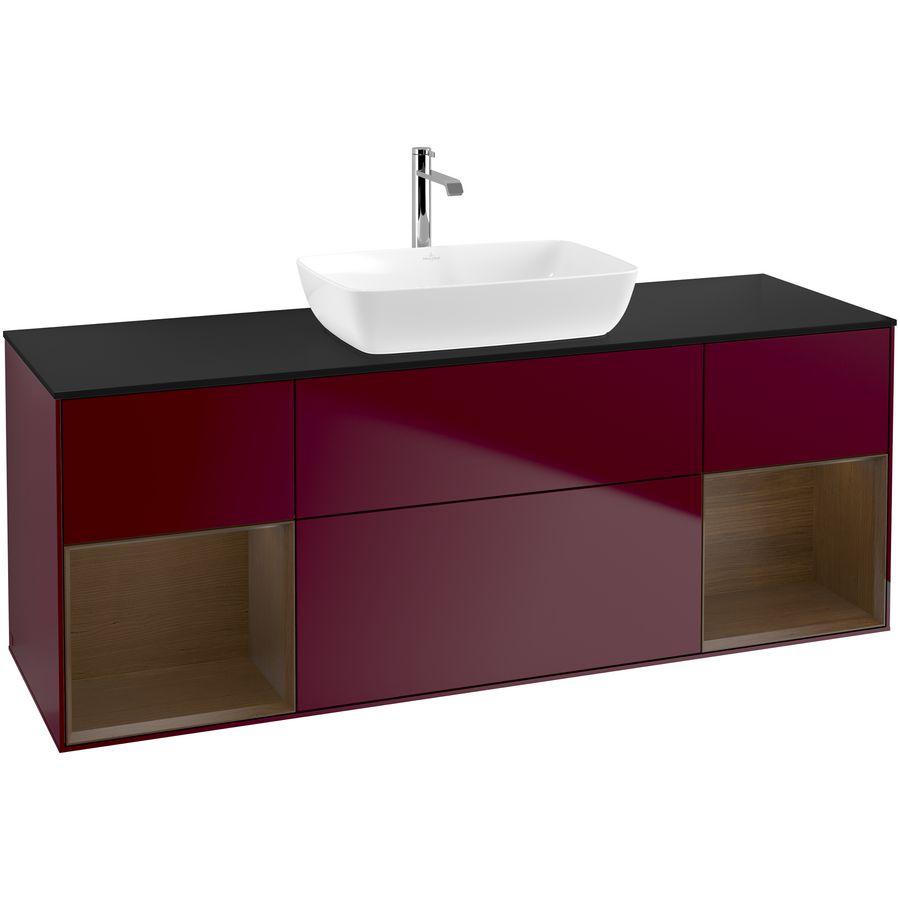 Wastafelonderkast Finion 1600x603x501mm Peony Matt Lacquer F862GNHB