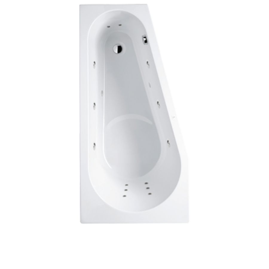 Whirlpool Delta Rihopool 150x80cm systeem FLOW rechts hoogglans wit