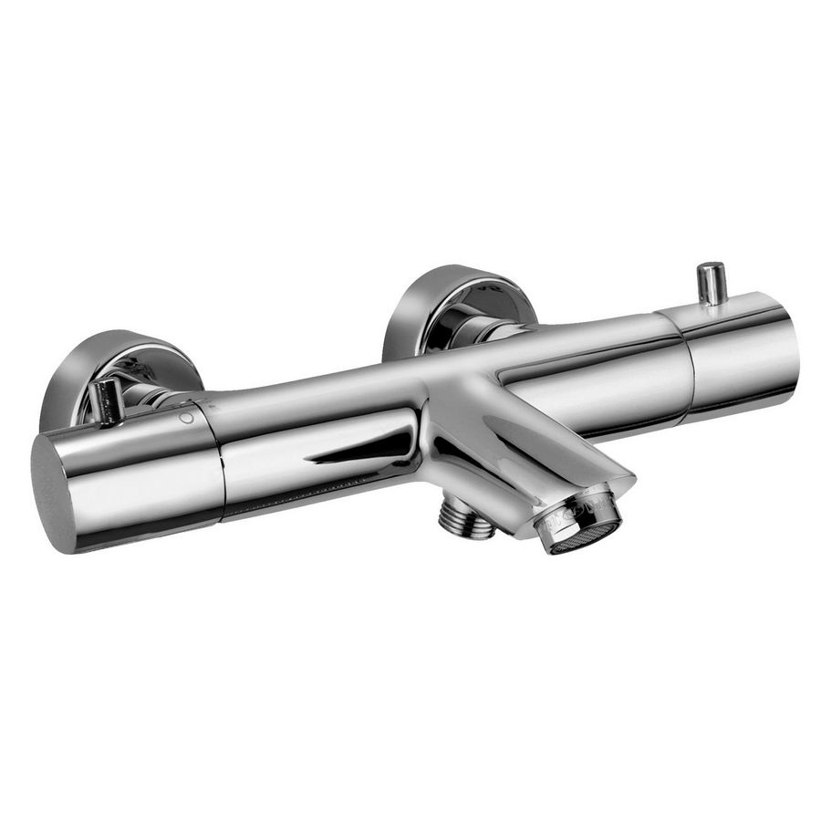 Badthermostaat LIGHT hoh 150mm RVS-look incl. s-koppelingen