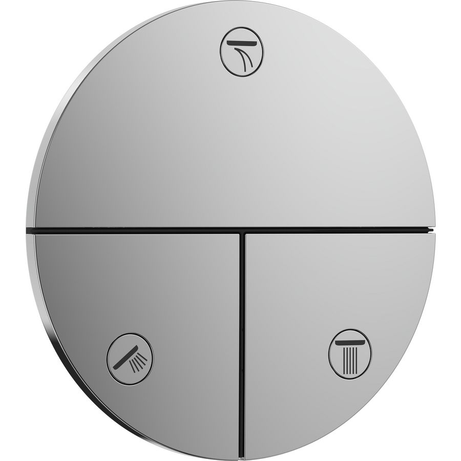 ShowerSelect Comfort S stopkraan afbouwdeel tbv inbouw voor 3 functies chroom