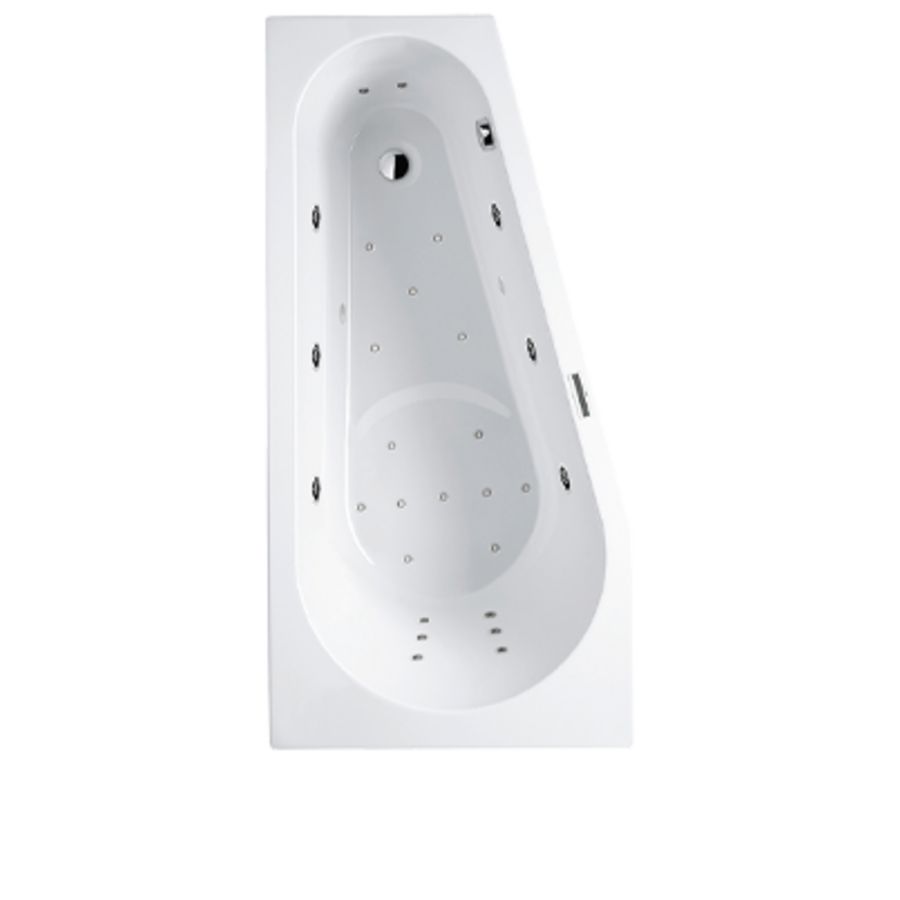 Whirlpool Delta Rihopool 150x80cm systeem JOY rechts hoogglans wit