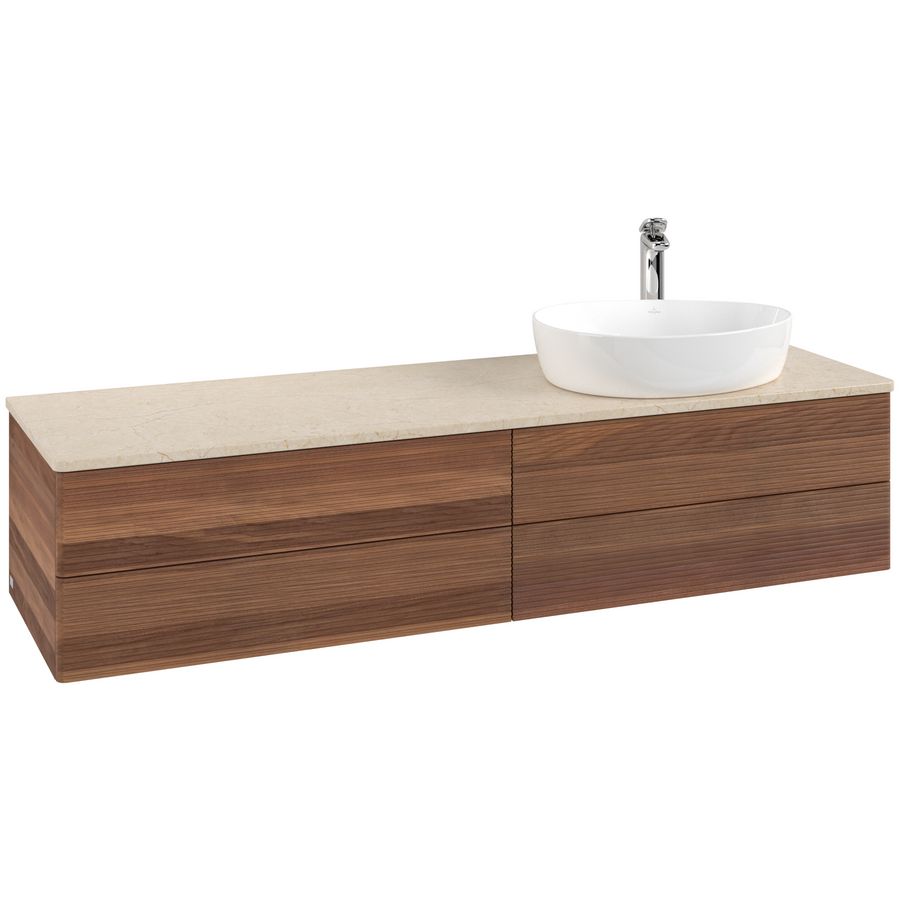 Wastafelonderkast Antao 1600x360x500mm Warm Walnut L27153HM