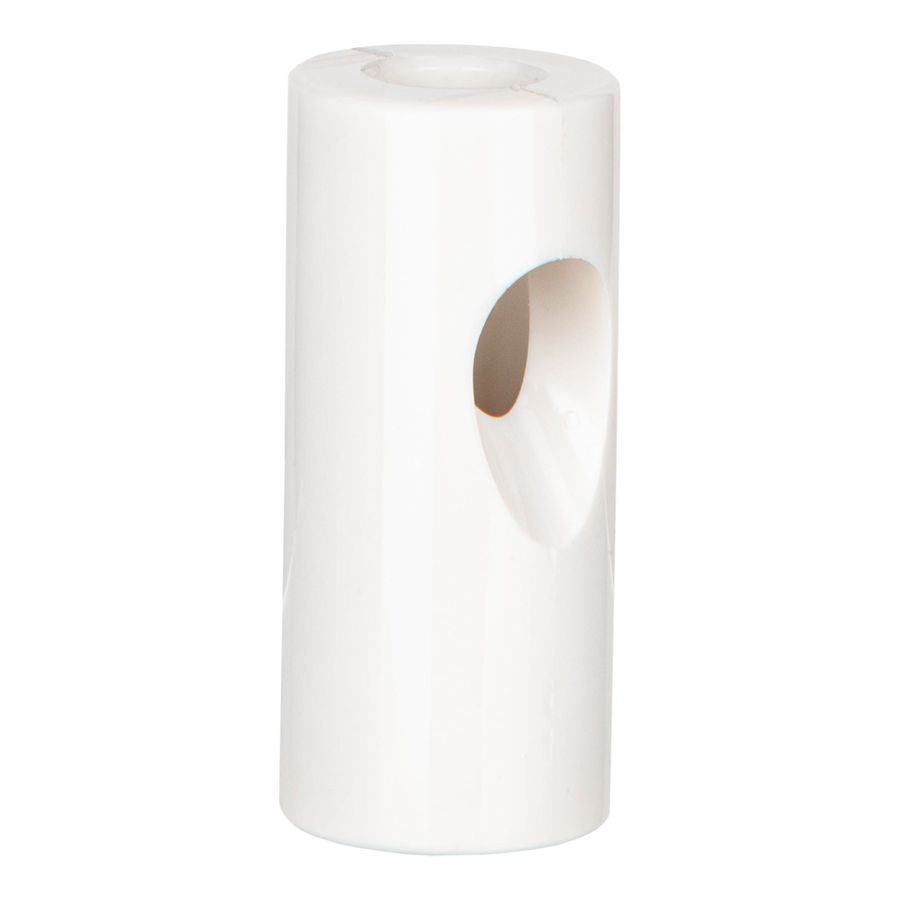 Plafond snoerklem buis plastic voor textielsnoer wit