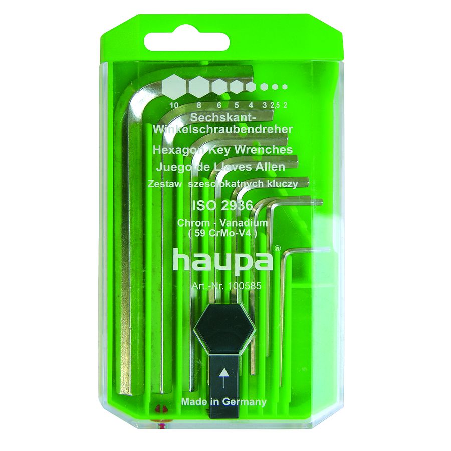 Stiftsleutelset inbus zeskant 2t/m10mm 8 delig los in box