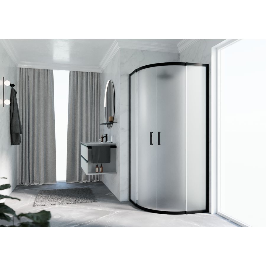 Cab. Zeph 2.0 R 100 Verst. 98,5-101,5cm Satin Glas Zwart