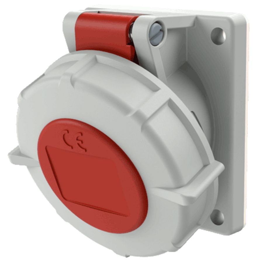 Inbouwwandcontactdoos 16A 3-polig  9H 400V IP67 TwinCONTACT