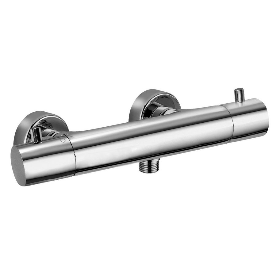 Douchethermostaat LIGHT LIQ168E 150mm steel (RVS-look) incl. S-koppelingen