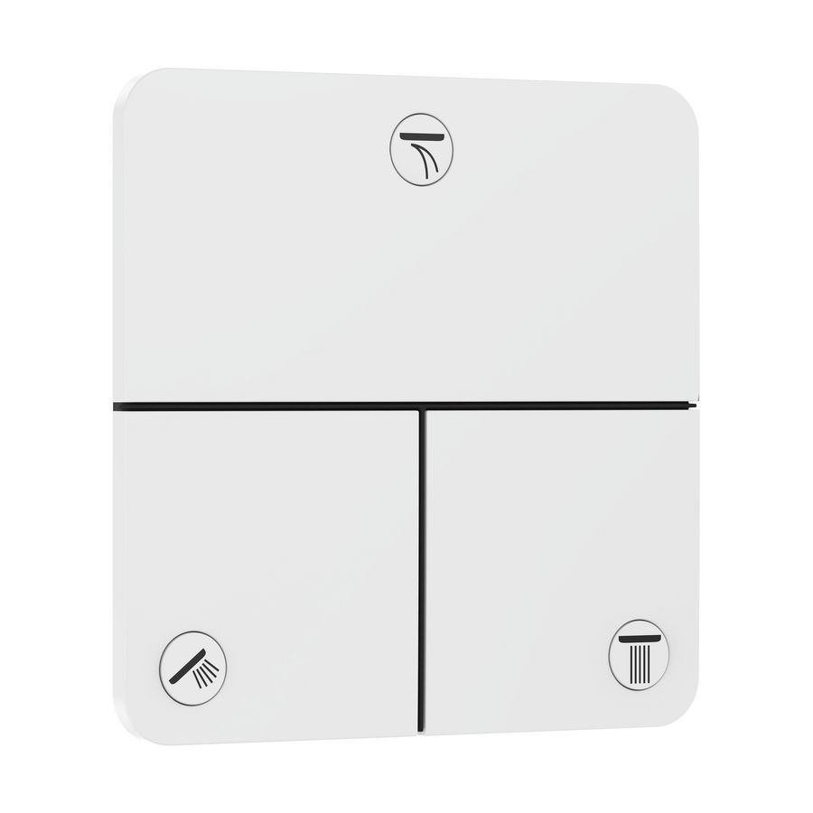 ShowerSelect Comfort Q Kraan afbouwdeel tbv inbouw voor 3 functies mat wit