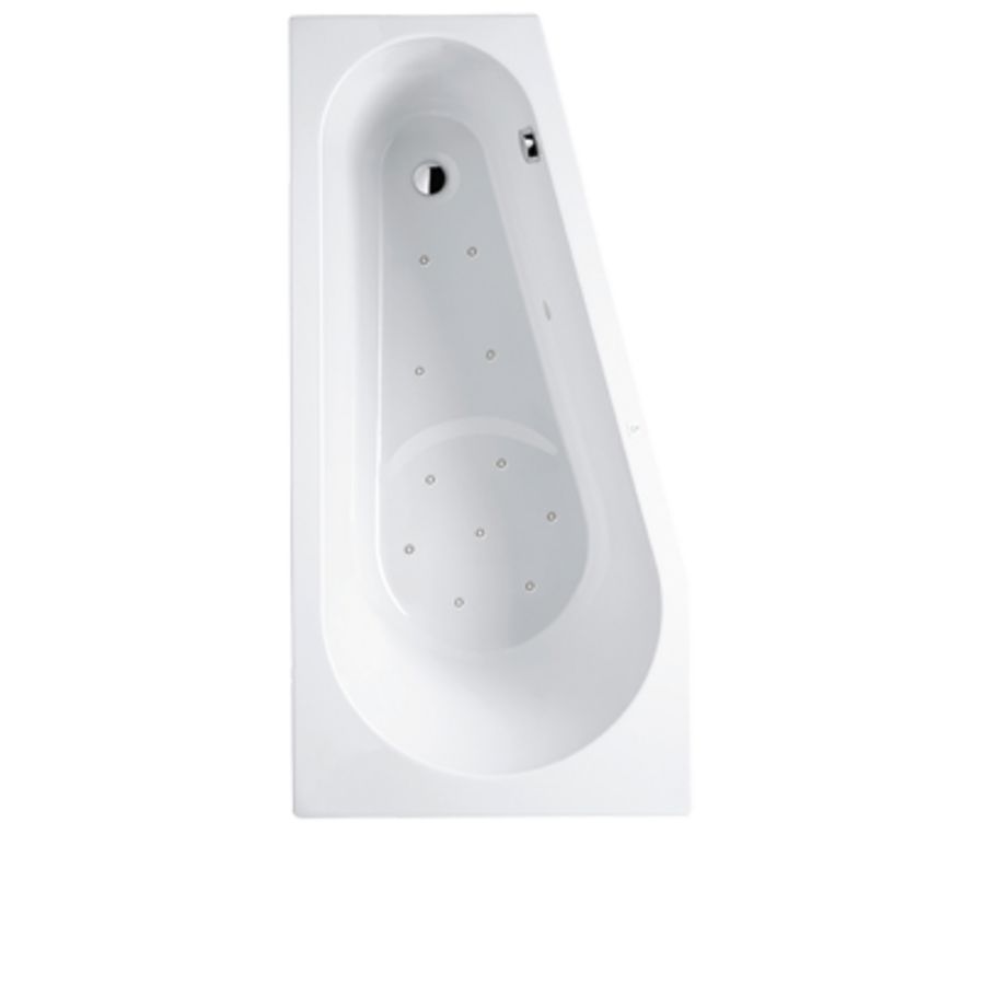 Whirlpool Delta Rihopool 150x80cm systeem AIR rechts hoogglans wit