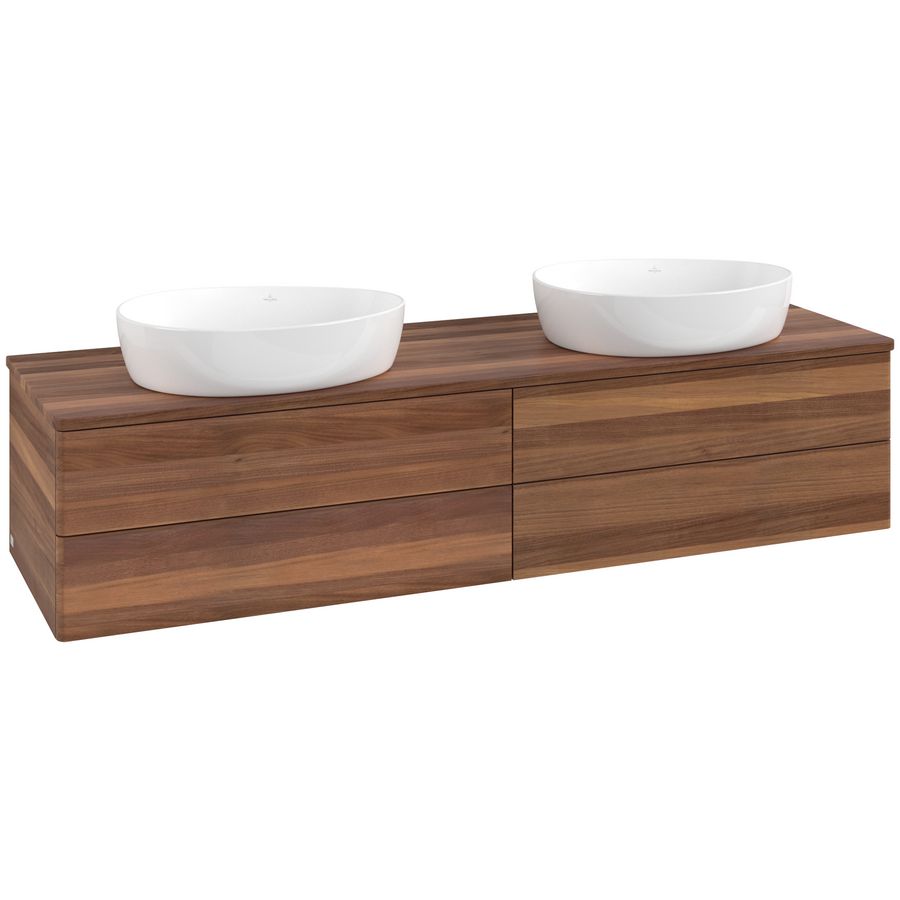 Wastafelonderkast Antao 1600x360x500mm Warm Walnut L28012HM