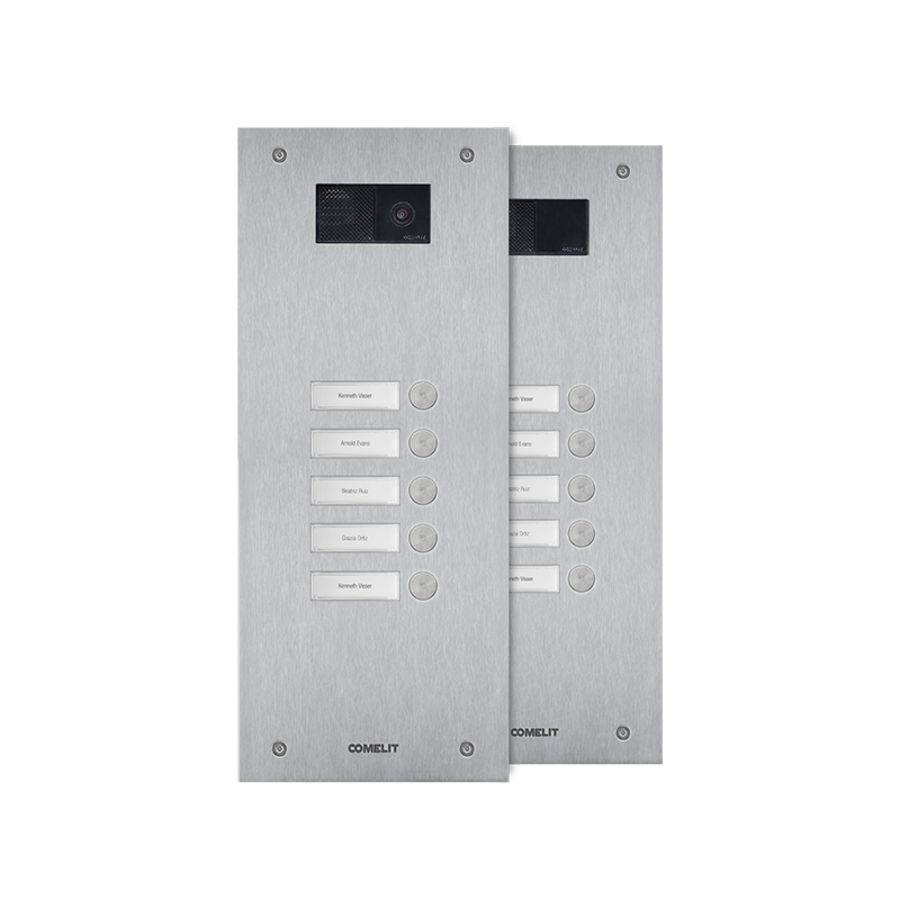 SteelSwitch RVS deurbelpaneel met 5 drukknoppen