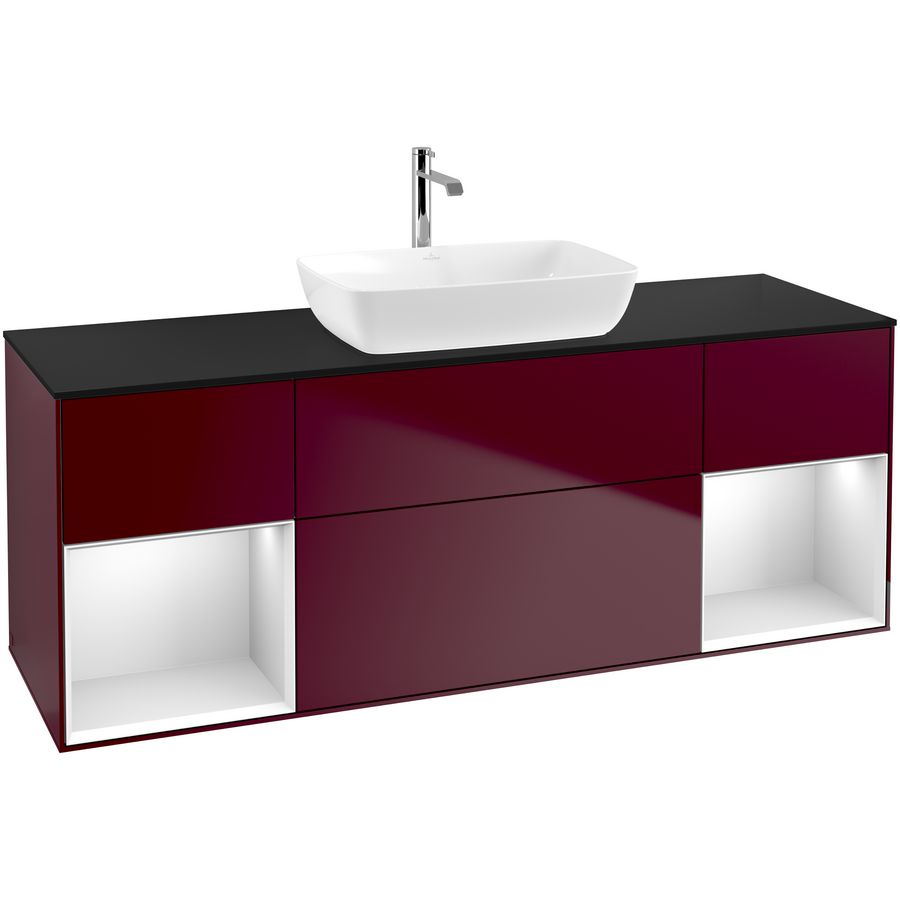 Wastafelonderkast Finion 1600x603x501mm Peony Matt Lacquer F862MTHB