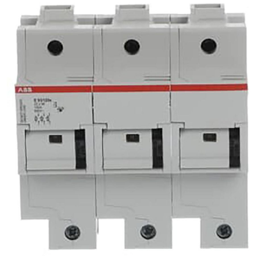 Zekeringhouder voor 22x58mm zekeringen 3p max 100A+indicato