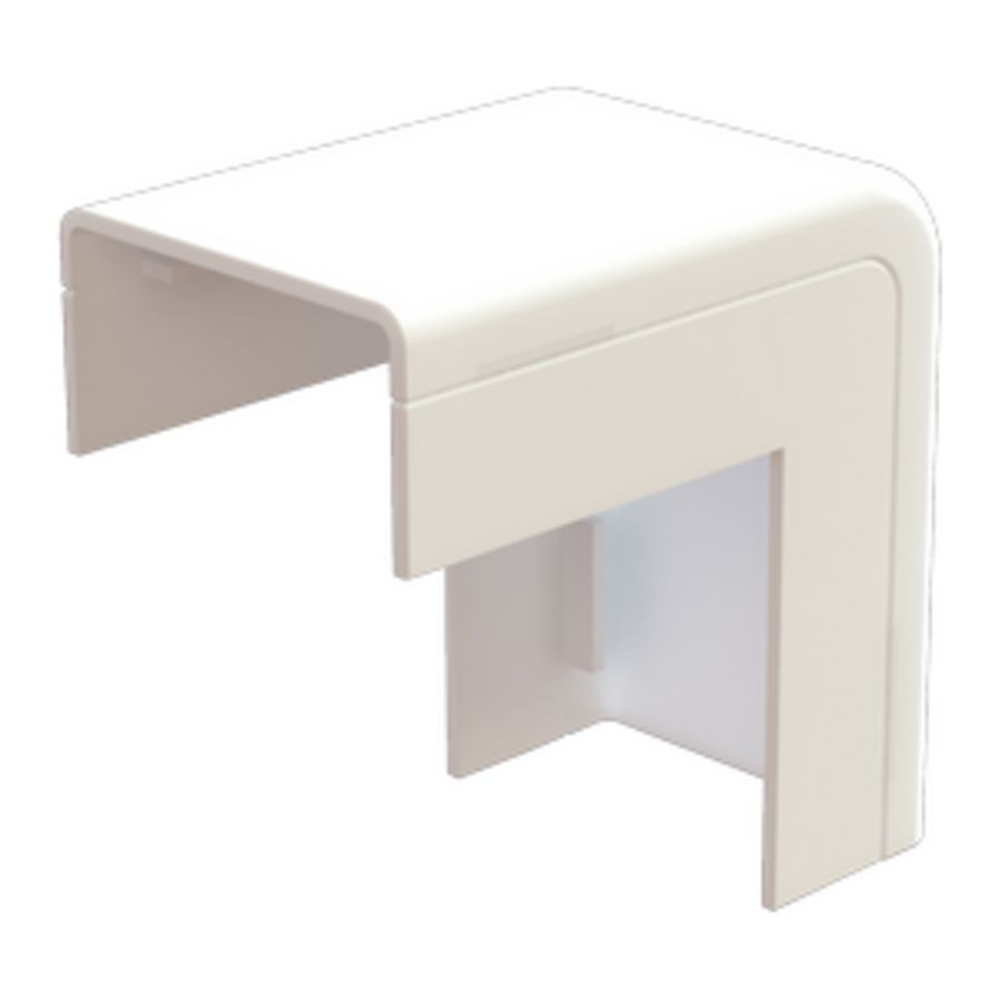 Doos a 2st. Systeem25 buitenbocht met bodemstuk 25x13mm wit