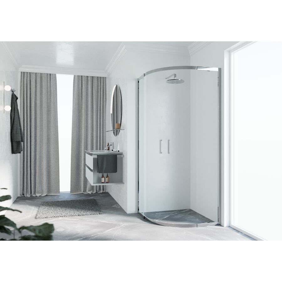 Douchecabine Zeph 2.0 R 80 Verst. 78,5-81,5cm Helder Glas chroom