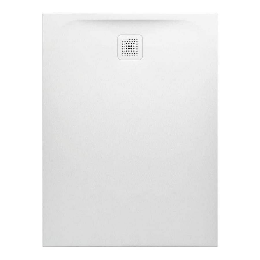 Douchevloer 1200x1000mm vierkant wit Marbond composiet afvoer aan korte zijde