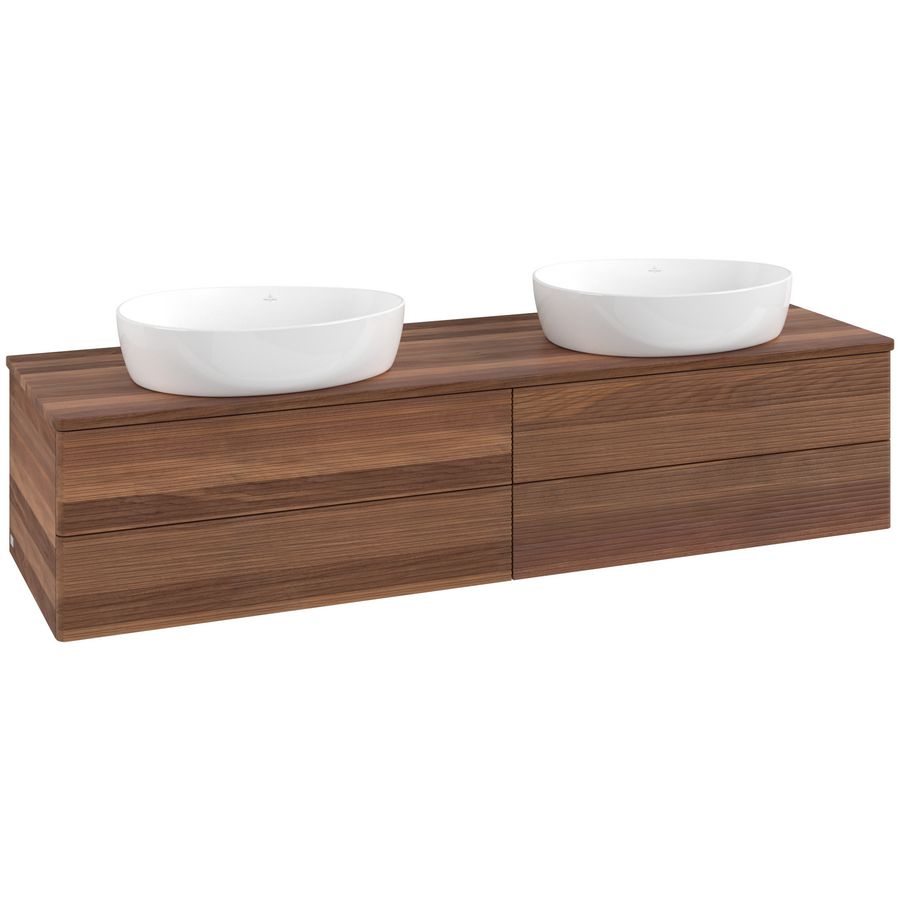 Wastafelonderkast Antao 1600x360x500mm Warm Walnut L28112HM