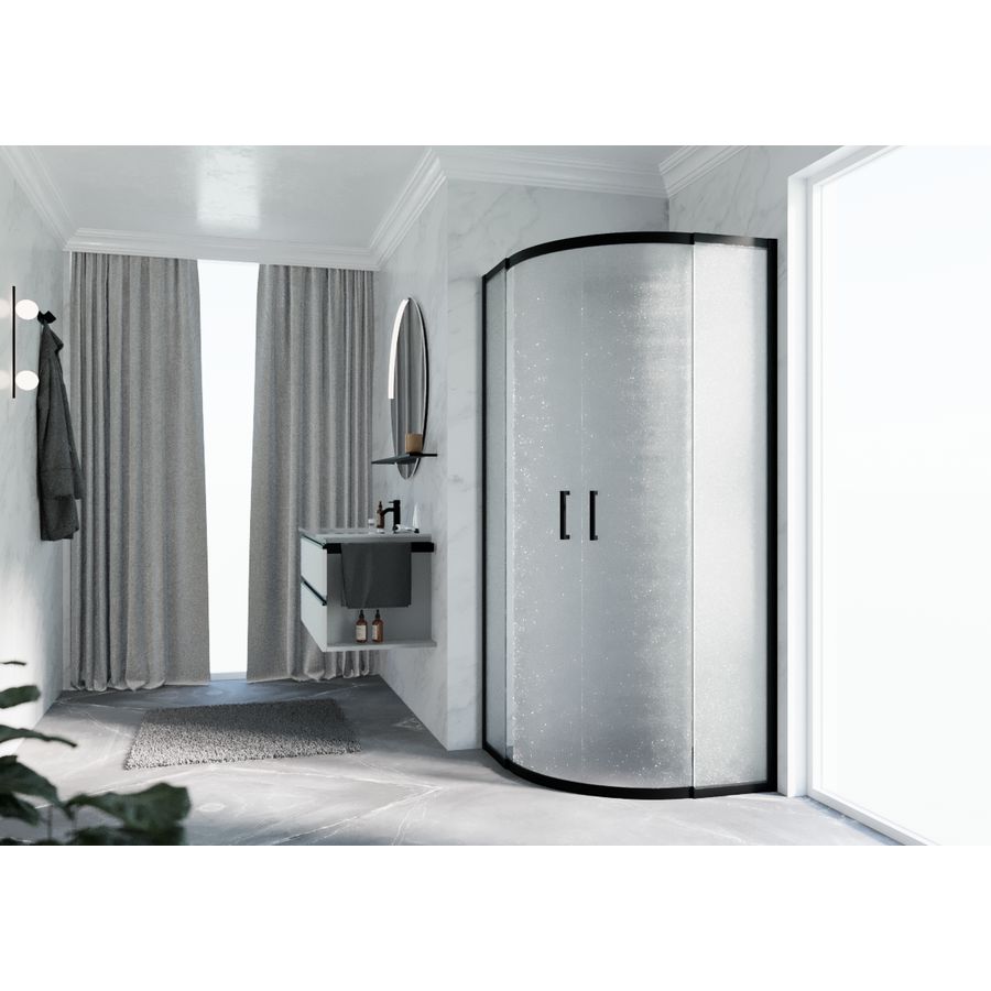 Douchecab. Zeph 2.0 R 100 Verst. 98,5-101,5 Cm Niva Zwart