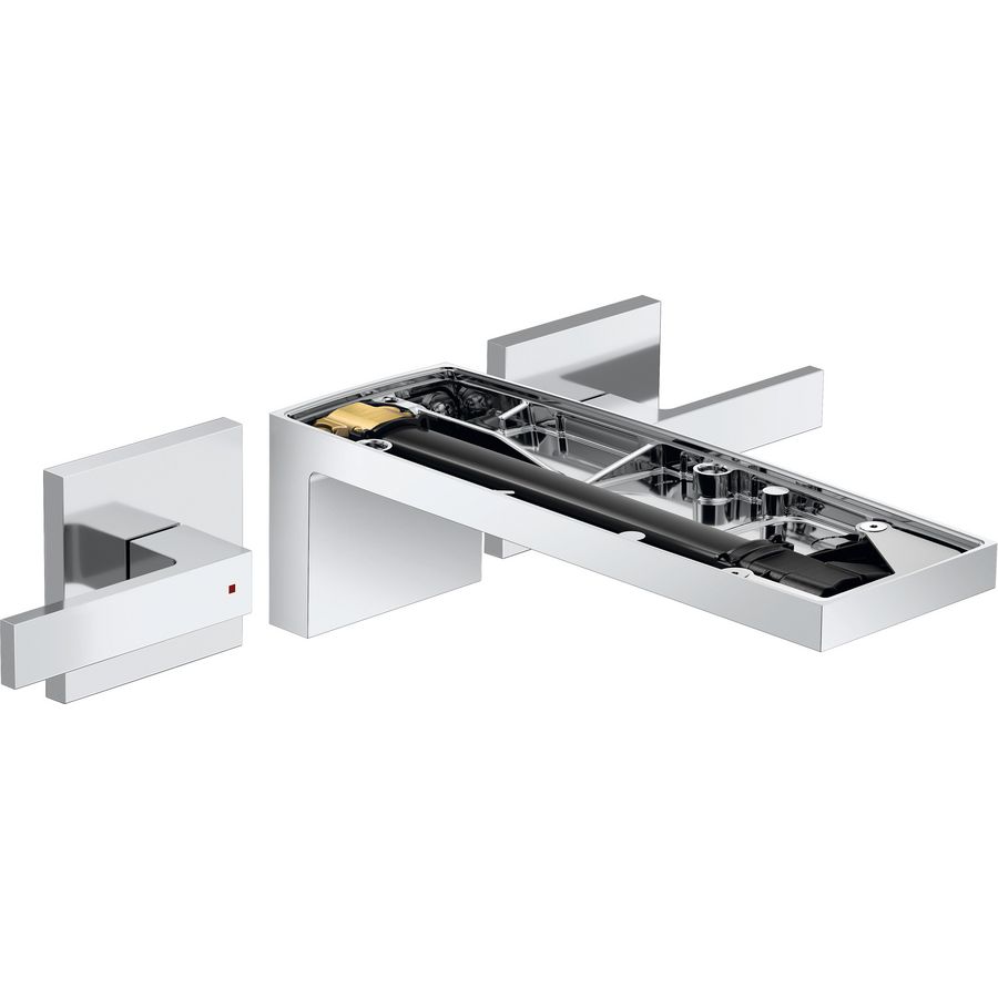 AXOR MyEdition 3-gats afbouwdeel wastafelmengkraan inbouw uitloop 221 mm hendelgrepen chroom excl. plaat excl. inbouwdeel