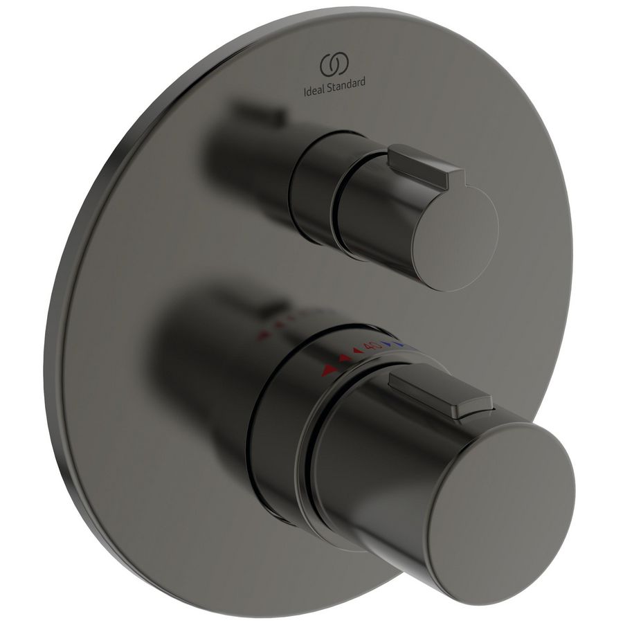 Afbouwdeel t100 inb.therm. met stopkraan magnetic grey (grijs) A5813A5