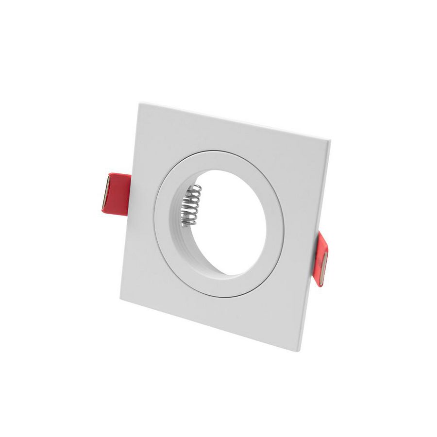 Inbouwarmatuur 50mm vierkant 79x79mm wit