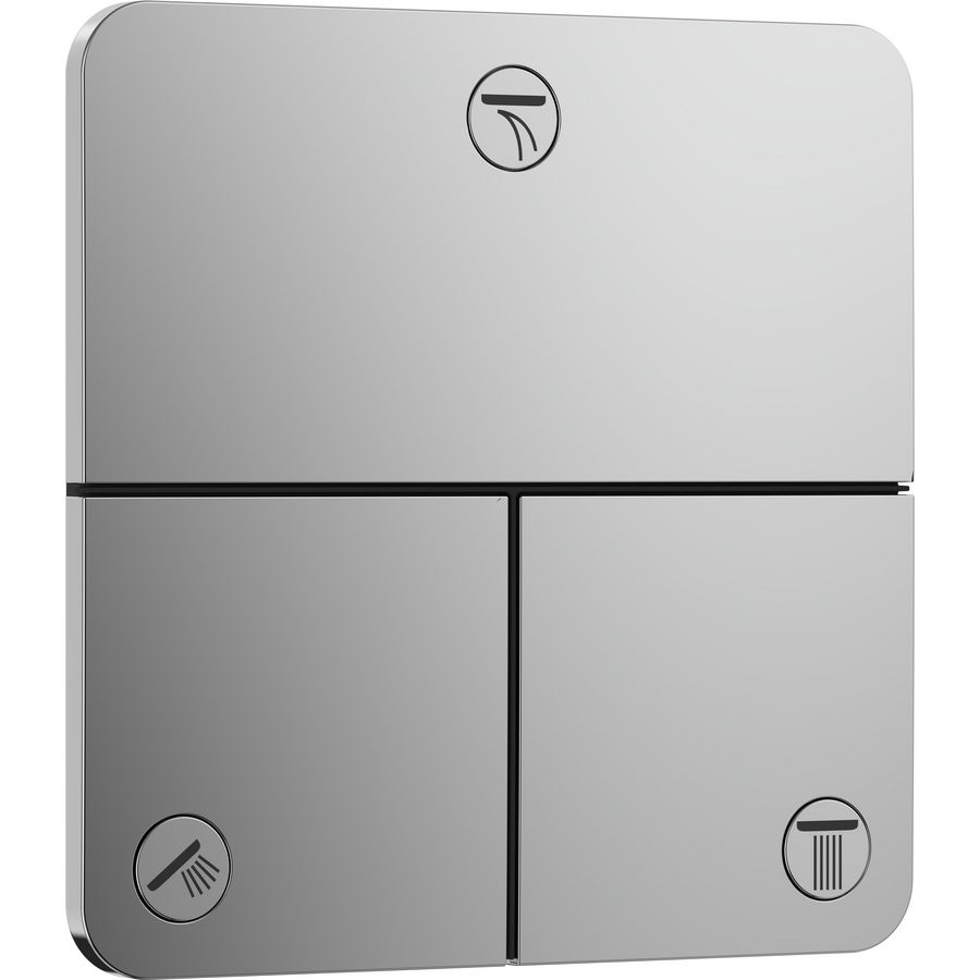 ShowerSelect Comfort Q Kraan afbouwdeel tbv inbouw voor 3 functies chroom