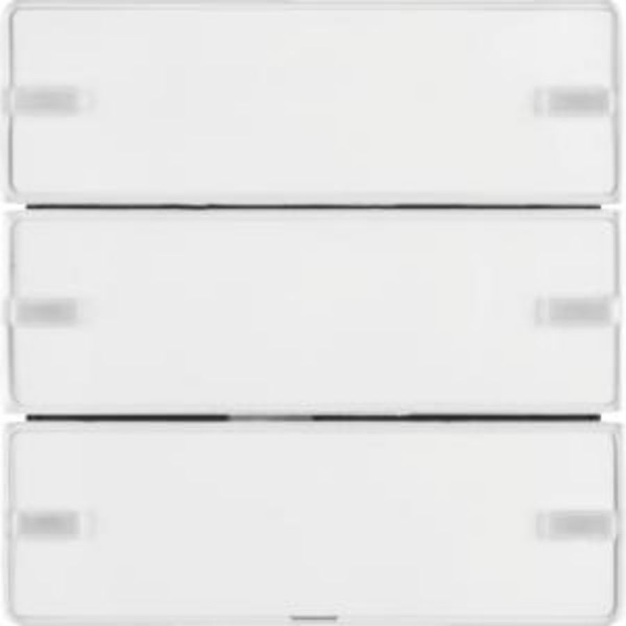 Drukknop opzetmodule 3-v tekstv. berker Q.1/Q.3/Q.7 polarwit