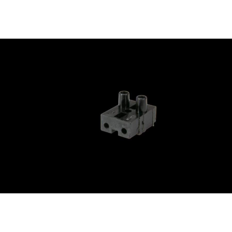 Steker inbouw 2-polig female zwart (AC160 BU/2s) VVE=250