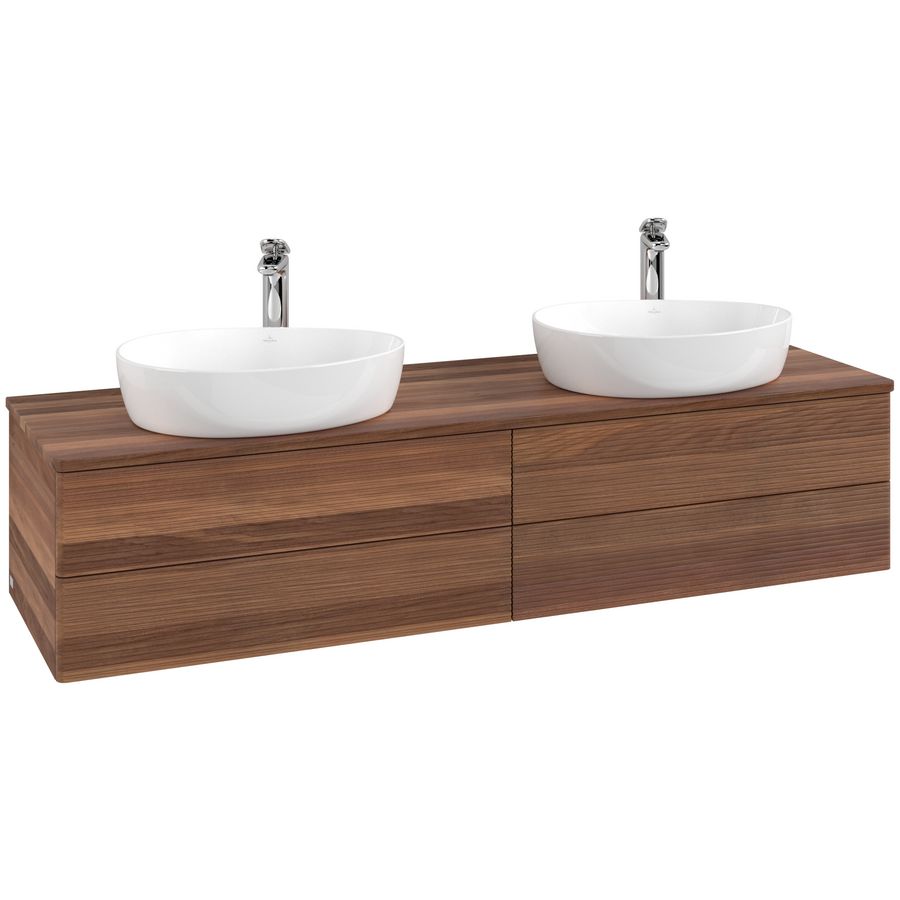 Wastafelonderkast Antao 1600x360x500mm Warm Walnut L28152HM