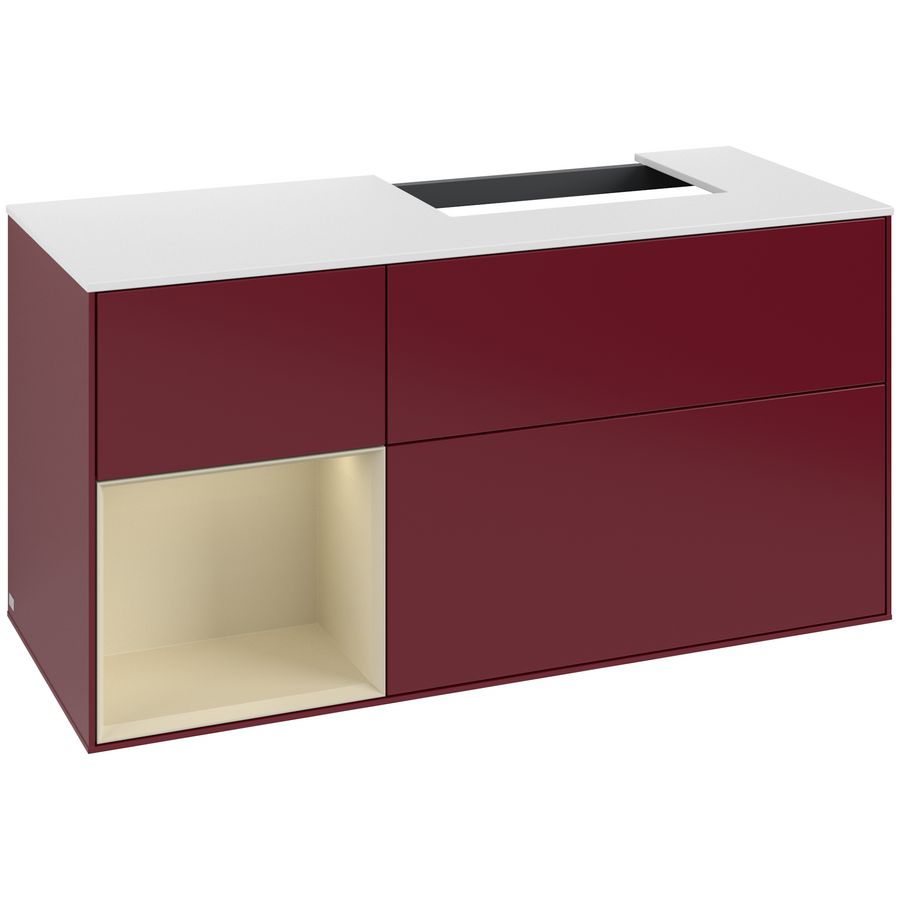 Wastafelonderkast Finion 1200x603x501mm Peony Matt Lacquer F141HJHB