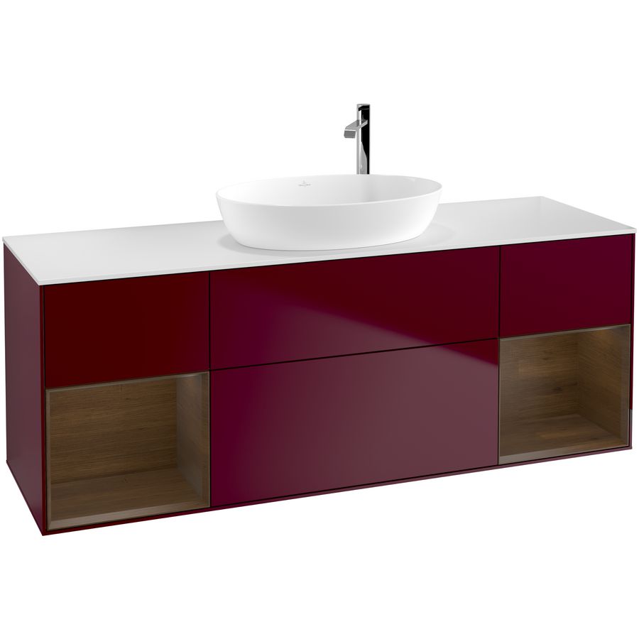 Wastafelonderkast Finion 1600x603x501mm Peony Matt Lacquer F981GNHB