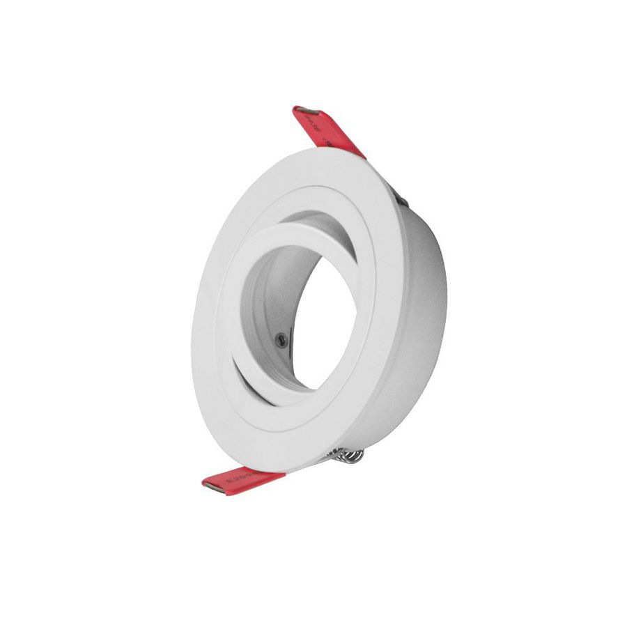 Inbouwarmatuur 50mm rond ø92mm verstelbaar wit