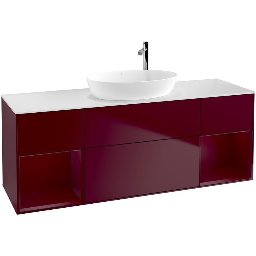 Wastafelonderkast Finion 1600x603x501mm Peony Matt Lacquer F981HBHB