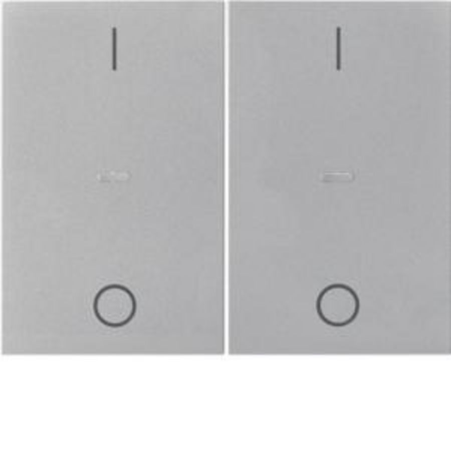 Drukknopmodule afdekking 2-v I/O berker K.5 edelstaal