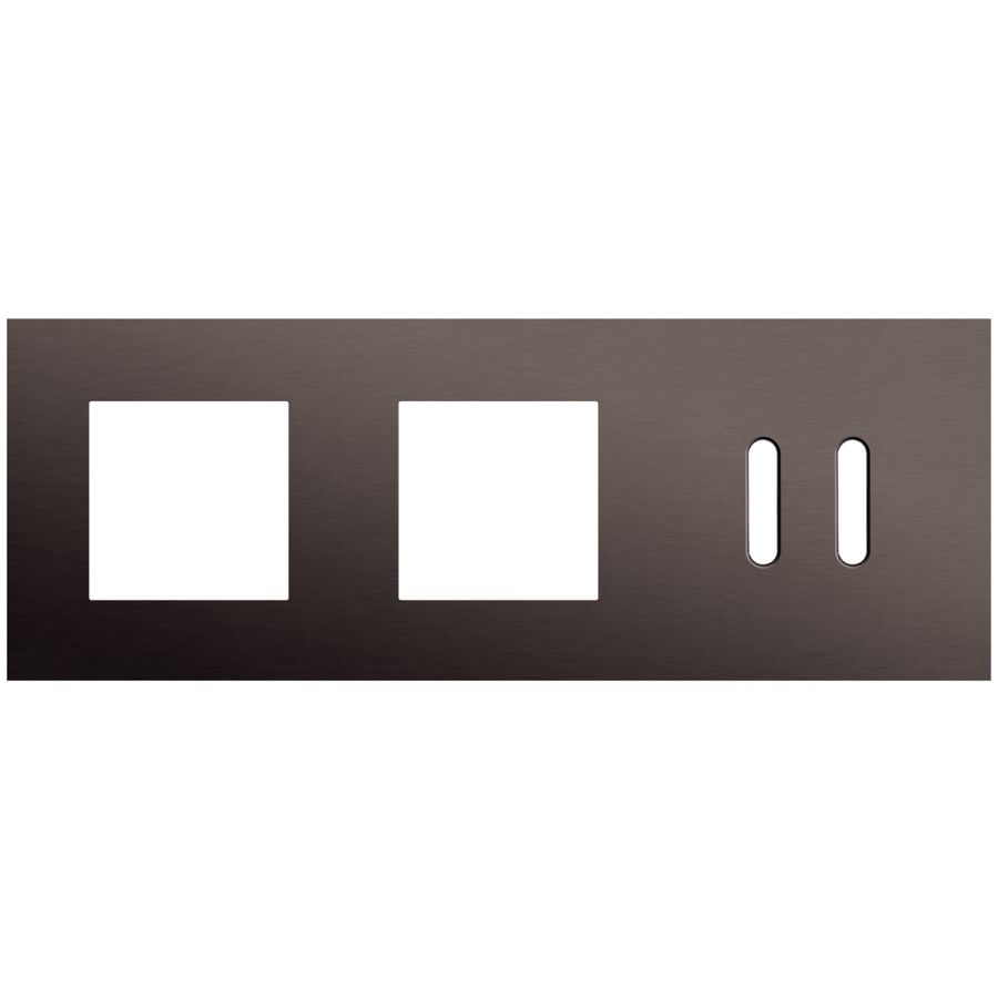 3-voudige afdekplaat horizontaal 71mm centerafstand voor twee 45x45mm