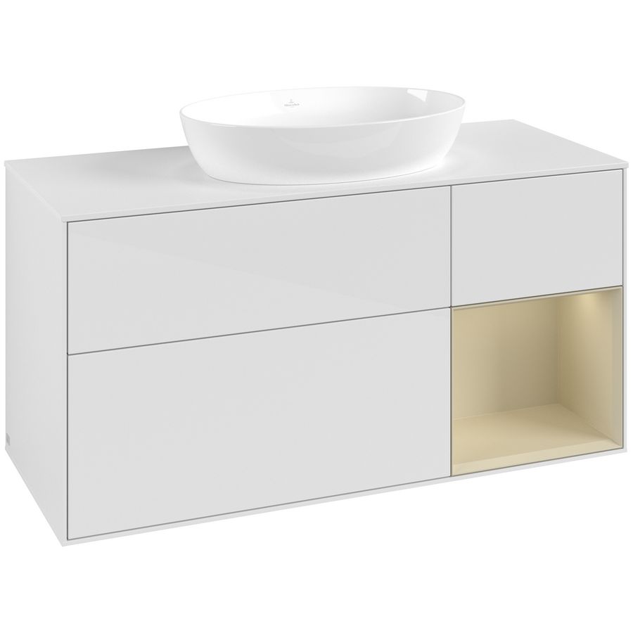 Wastafelonderkast Finion 1200x603x501mm G.White.L GA71HJGF
