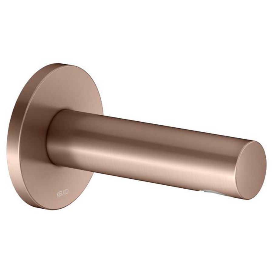 Baduitloop DN15 met rond rozet uitloop 130mm rood goud geb