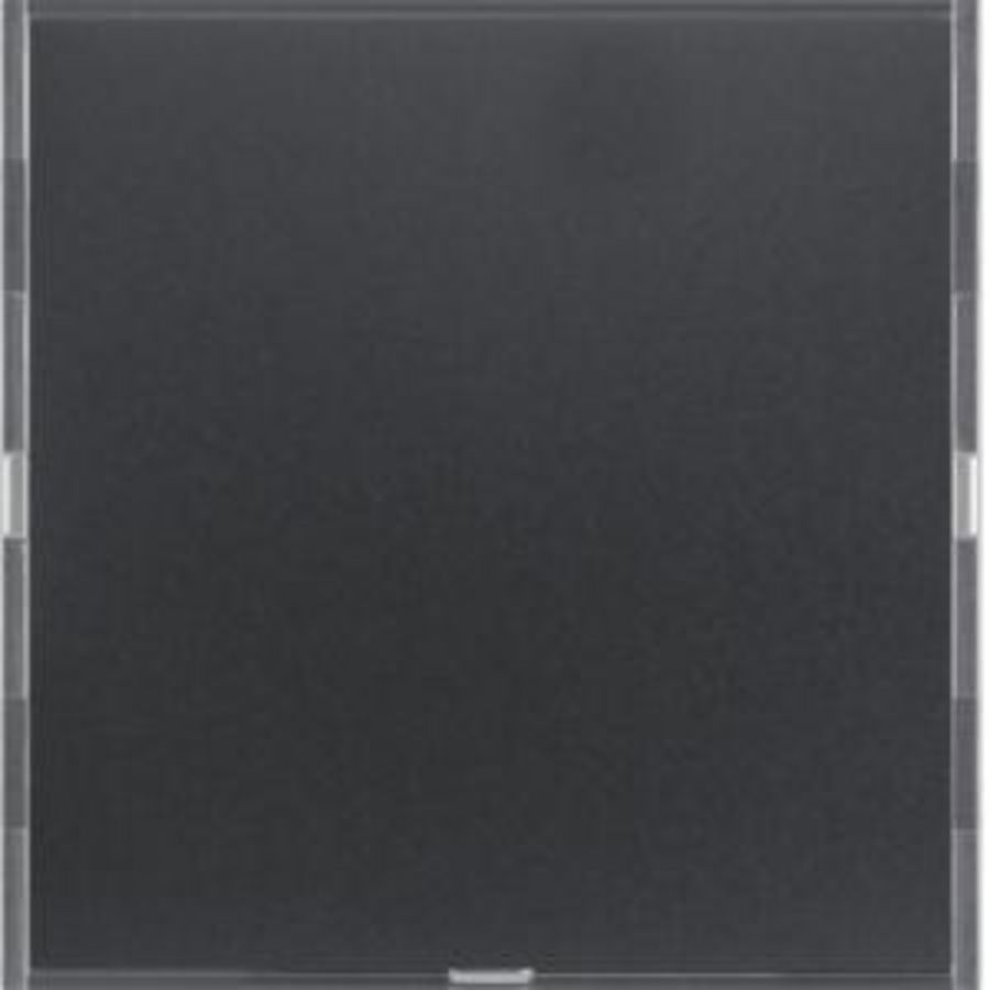 Drukknop opzetmodule 1-v tekstv. berker S/B alu/antraciet