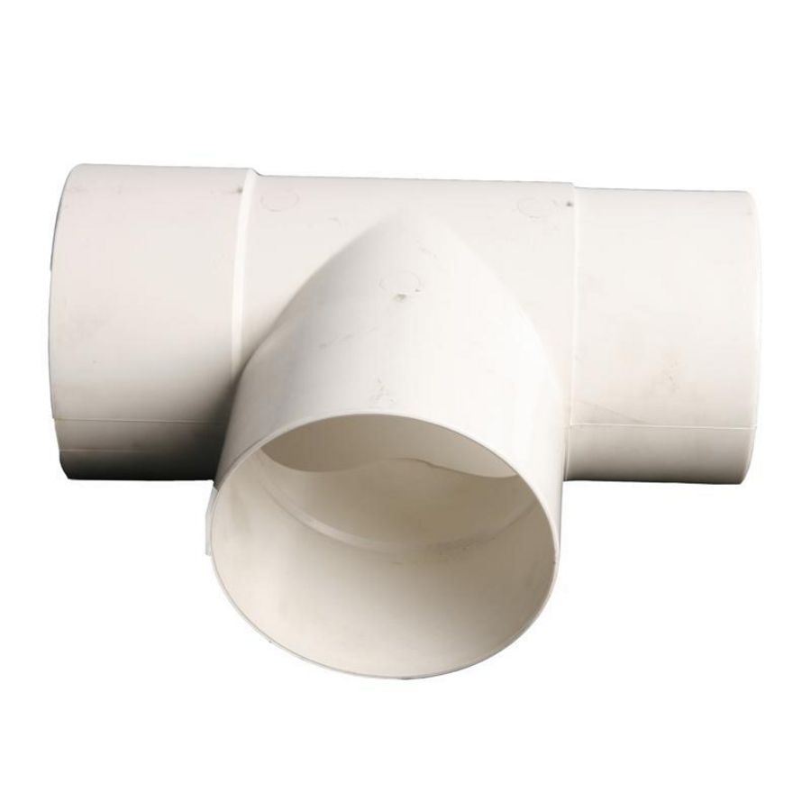 PVC HWA T-stuk 88° 100mm wit mof/verjongde spie
