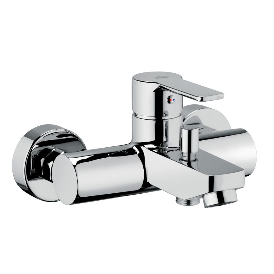 Badmengkraan 1-hendel RED hoh 150mm incl. S-koppelingen chroom