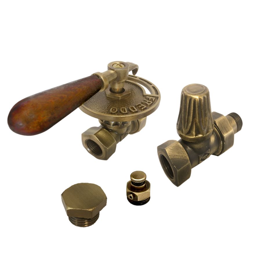 Kranenset Deco brons 1/2" recht