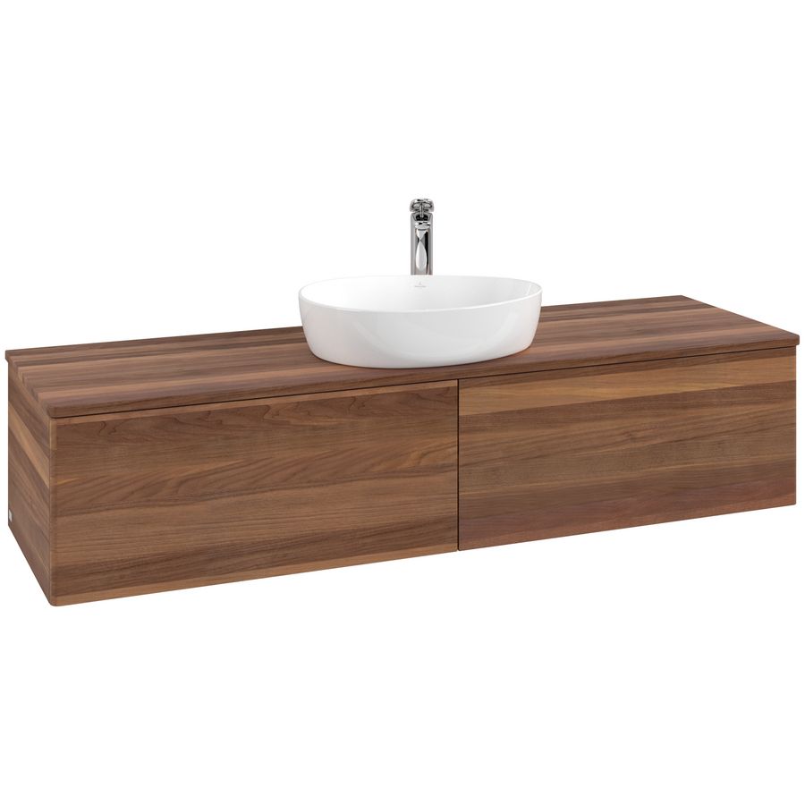 Wastafelonderkast Antao 1600x360x500mm Warm Walnut L36052HM