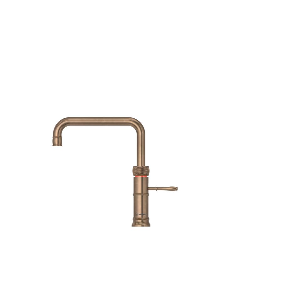 Alles-in 1-keukenkraan kokend water CLASSIC FUSION SQUARE Messing Patina CFNSPTB excl. reservoir/boiler